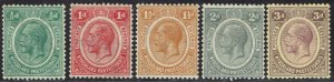 NYASALAND 1921 KGV ½D - 3D WMK MULTI SCRIPT CA