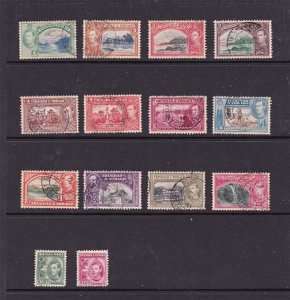 Trinidad & Tobago 1938 KGVI G246-256a set of 14 FU