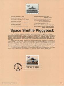 US SP1290 Space Shuttle 3262 Souvenir Page FDC