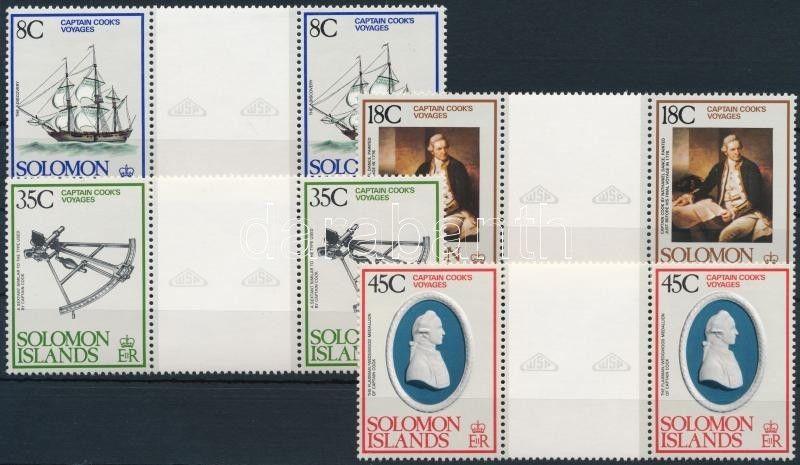 Solomon Islands Stamp James Cook set sheet-centered pairs MNH 1979 WS221189