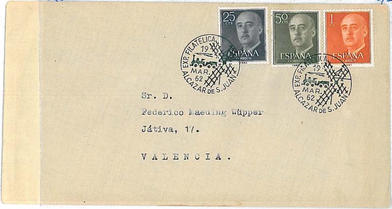 TRAINS - SPECIAL POSTMARK on COVER : SPAIN 1962