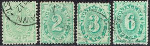 AUSTRALIA 1902 POSTAGE DUE RANGE TO 6D WMK CROWN/NSW PERF 11½,12 COMPOUND 11 U