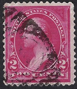 United States #265 2¢ George Washington (1895). Type I. Carmine. Used.