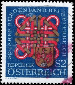 Austria 1971 Sc 905 uvf 50th anniversary of Austria-Burgenland