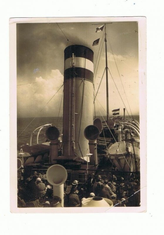 1935 M.S. Konigin Luisa post card mailed on the high seas Sept 21, 1935