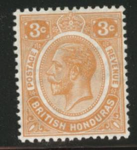 British Honduras Scott 95 3c 1933 wmk 4 MH* KGV CV $25