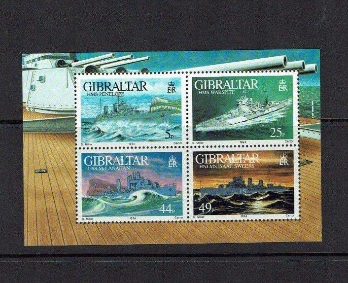 Gibraltar: 1996, World War II warships, miniature sheet, MNH
