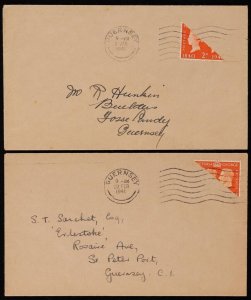 GREAT BRITAIN - GUERNSEY 1941 German Occupation bisect provisional covers.