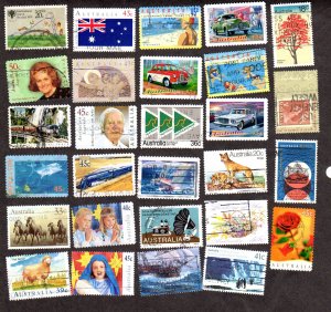 Australia, Lot of 50 used stamps, CV = $ 12.50  Lot 220360 -07