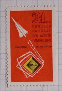 FNAIM 1968 expo Toulouse Real Estae Agent ad French national Poster Stamp DL