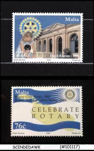 MALTA - 2005 CENTENARY OF ROTARY INTERNATIONAL - 2V - MINT NH