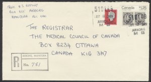 1979 Registered Cover Arborg MAN to Ottawa