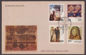 INDIA - 1978 MODERN INDIAN PAINTINGS - 4V - FDC