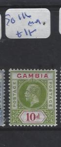 GAMBIA (P0106B)  KGV  10D   SG 116   MOG