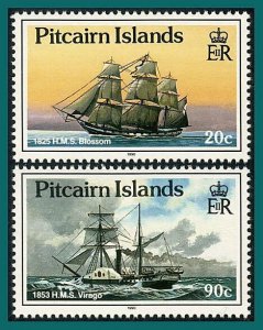 Pitcairn Islands 1990 Ships, MNH  #301a,306a,SG369,SG374