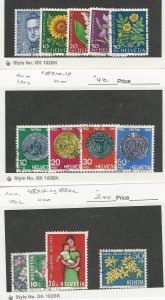 Switzerland, Postage Stamp, #B308-12, B314-20, B322 Used, 1961-2