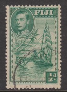 Fiji 1938 1/2d Green Sc#117d Used