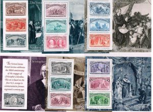 #2624-2629 Columbus Souvenir Sheets (((Stock Photo)))