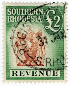 (I.B) Southern Rhodesia Revenue : Duty Stamp £2