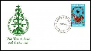 Norfolk Island 121 Christmas U/A FDC