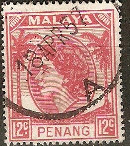Malaya Penang 36 SG 35 Used VF 1954 SCV $4.00
