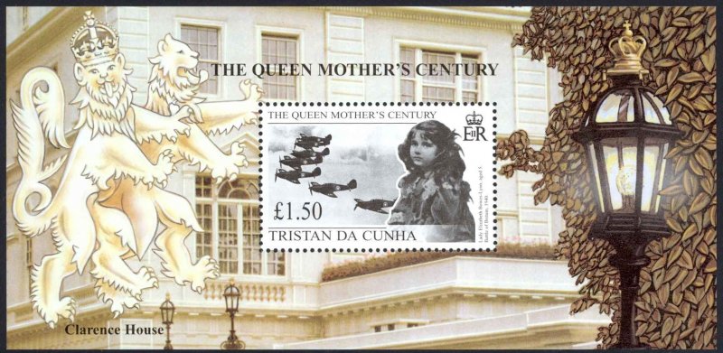 Tristan Da Cunha Sc# 642 MNH Souvenir Sheet 1999 Queen Mother's Century