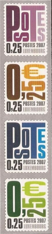 Luxembourg - 2007 Postes - Set of 2 Coil Strips #1206a, 1210a 12H-001