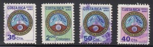 Costa Rica Scott #C488-C491 Used