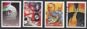 Canada #1825a-d Used set 4, Millennium Collection, Humanitarians & Peace Keepers