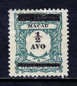 Macao - Scott #144 - MH - Lt. crease LL cnr., gum wrinkle, pencil/rev. - SCV $10