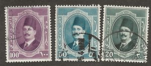 EGYPT   SC #   99 - 101  USED