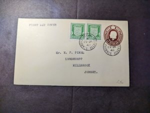 1942 England British Channel Islands First Day Cover FDC Jersey CI Local Use