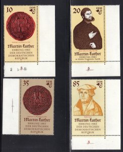 German Democratic Republic DDR #2308-2311 MNH 1982  Martin Luther