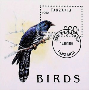 1992 Tanzania Birds European Cuckoo Cuculus Canorus Migrants Used Sheet 16462-