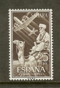 Spanish Sahara, Scott #C19, 25p Plane and Camel Rider, MNH