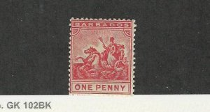 Barbados, Postage Stamp, #93 WMK3 Mint Hinged, 1904, JFZ
