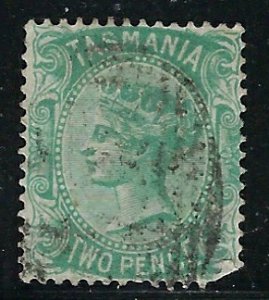 Tasmania 54b Used 1872 issue/rounded corner (RR) (fe3865)