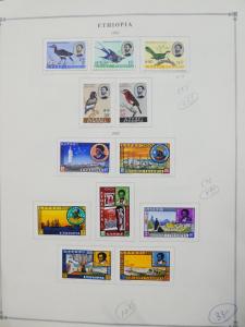 EDW1949SELL : ETHIOPIA Beautiful all VF Mint OG LH collection between 1942-1965.