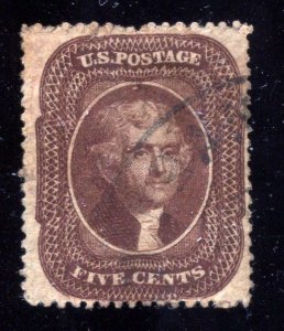 USA Scott 30A, Jefferson Type 2, 19th century CV $325 ⭐⭐⭐⭐⭐