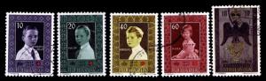 1955-56 LIECHTENSTIEN #293-296 & 301 -  USED - VF - CV$14.55 (ESP#9835)