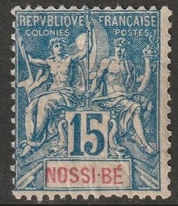 Nossi-Be 1894 Sc 37 MH* wrinkled gum