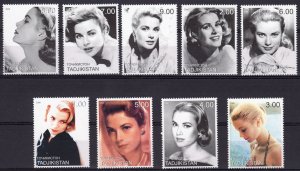 Tajikistan 2000 GRACE KELLY Cinema Set (9) MNH