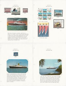 Ship Stamp & Postcard Lot, Bremen North German Lloyd, JFZ