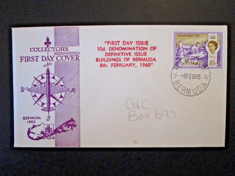 Bermuda 1965 10 d Issue FDC - Z5093