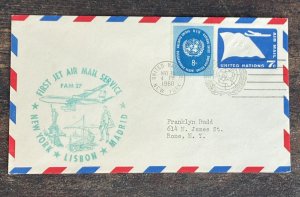 D)1960, UNITED NATIONS, CIRCULAR LETTER FROM THE UNITED NATIONS TO NEW YORK, AI