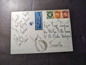 1943 British BMA Tripolitania MAL Overprint Airmail RPPC Postcard Cover