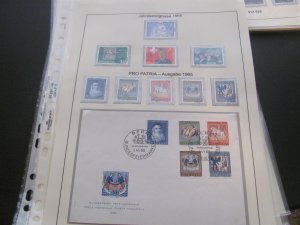 SWITZERLAND USED STAMPS & COVERS COLL. ON PAGES 1930-2005 $2K-$3K CAT. XF (191)