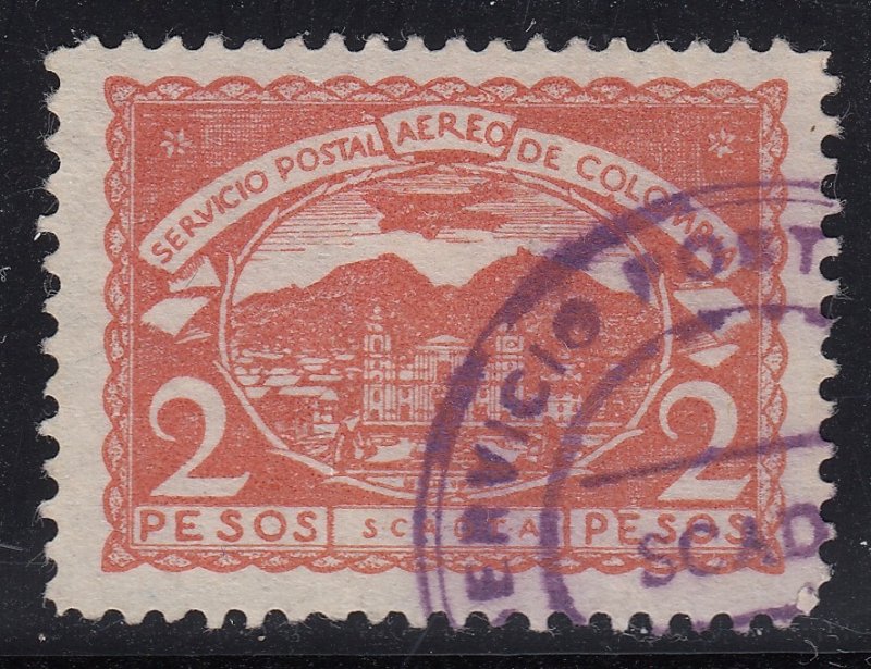 Colombia SCADTA 1921 2p Rose Used. Scott C33