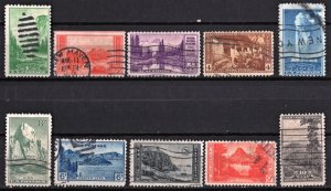 SC#740-49 National Parks Issues (1934) Used