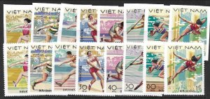 North Viet Nam Sc 926-33 NH PERF & IMPERF issue of 1979 - SPORT